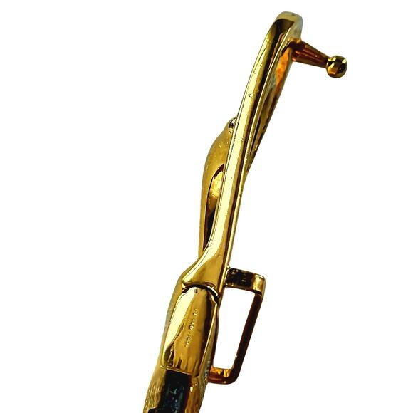 Vintage Gucci Stirrup Buckle Brown Leather‎ Belt Gold Tone Small main image 15